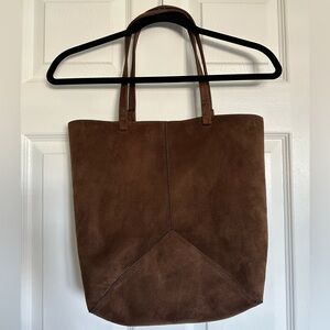 H&M Chocolate Suede Tote Bag